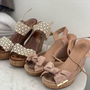 Tory Burch 3 Pack Shoe Bundle Heels & Wedges